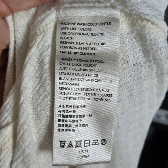 We the Free People Thermal Top Size Medium V- Neck Oversized Boho Long Sleeve - Picture 6 of 8